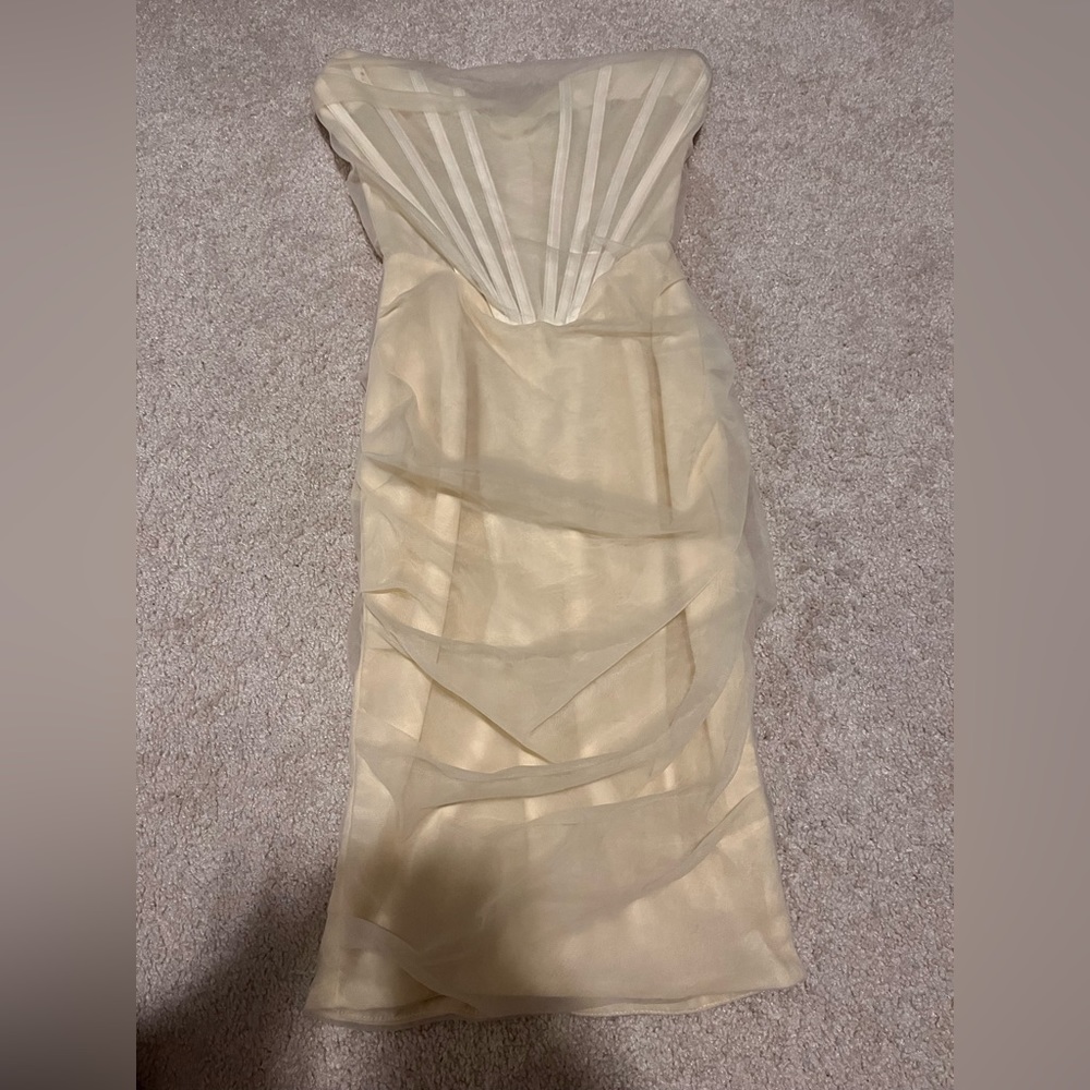 House OF CB XS ivory dress